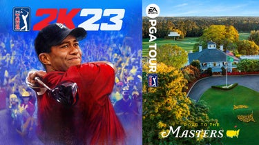 The covers of PGA Tour 2k23 and EA Sports PGA Tour.