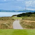 The par-3 5th hole at Fortrose & Rosemarkie Golf Club near Inverness, Scotland.