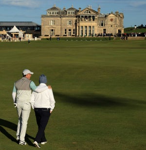 Rory McIlroy and his father Gerry at the Dunhill Links.