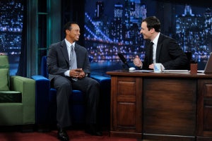 Tiger with Jimmy Fallon