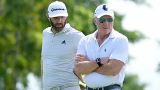 greg norman and dustin johnson stare liv bangkok