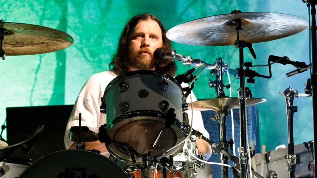 Nathan Followill of Kings of Leon performs at PNC Bank Arts Center on May 20, 2017 in Holmdel, New Jersey. (Photo by Taylor Hill/Getty Images for Vector Management)