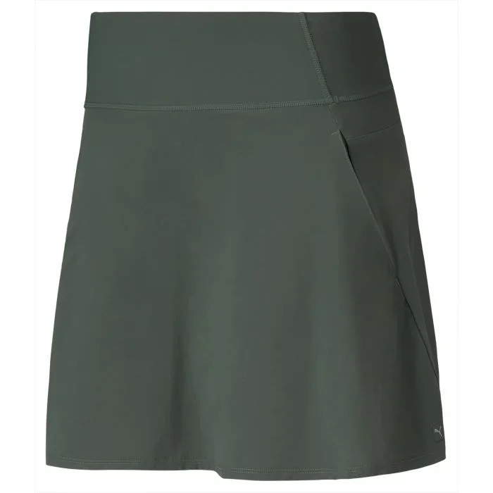 Puma Womens PWRShape Solid Woven Golf Skirt, Dark Green