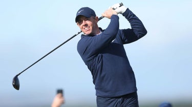 Rory McIroy hits drive during 2022 Alfred Dunhill Links Championship