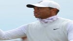 Tiger Woods points at 2022 Open Championship