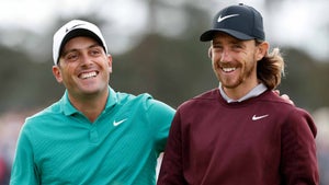 Francesco Molinari and Tommy Fleetwood smile at 2018 British Masters