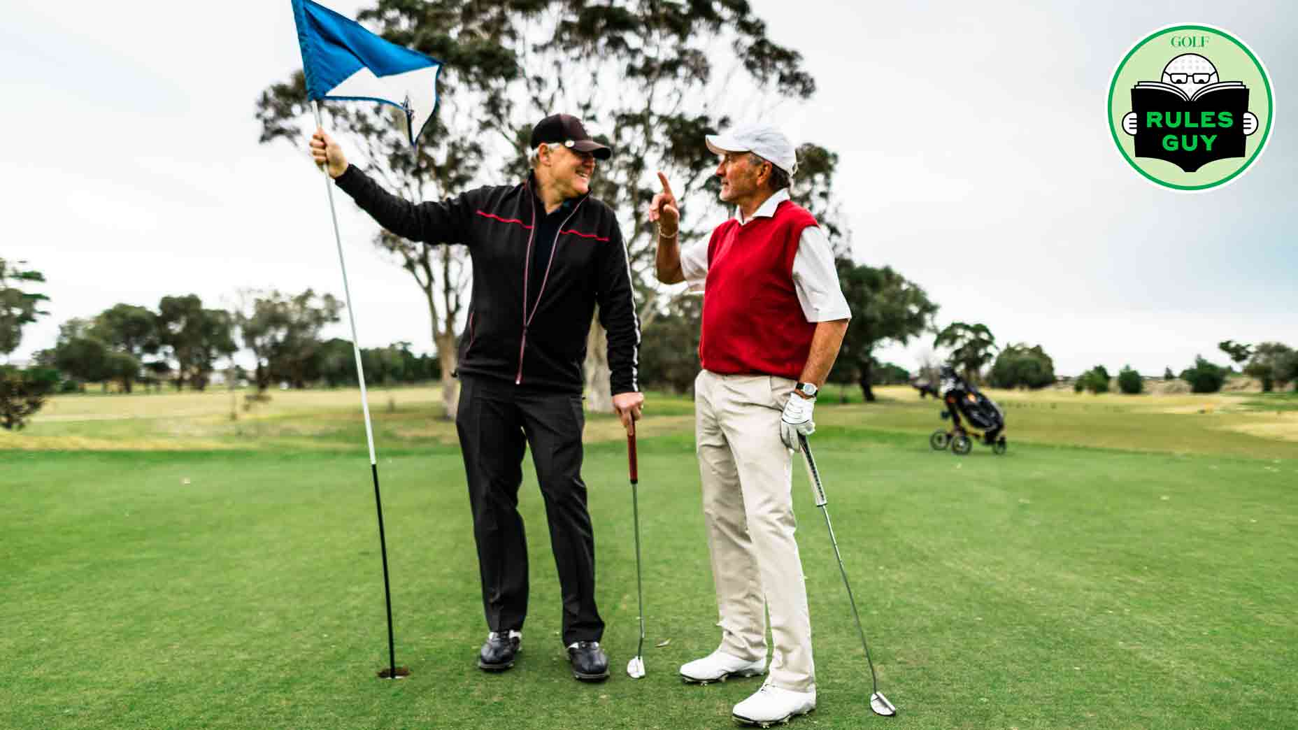 Rules Guy: A long bomber’s ball hit the flagstick we’d removed from the hole. What now? Rules Guy: A long bomber’s ball hit the flagstick we’d removed from the hole. What now?