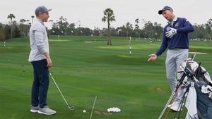 Jim Furyk gives a golf lesson