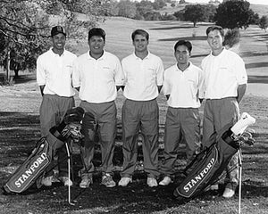 Tiger Woods, Notah Begay, Steve Burdick, Will Yanigasawa and Casey Martin in 1995