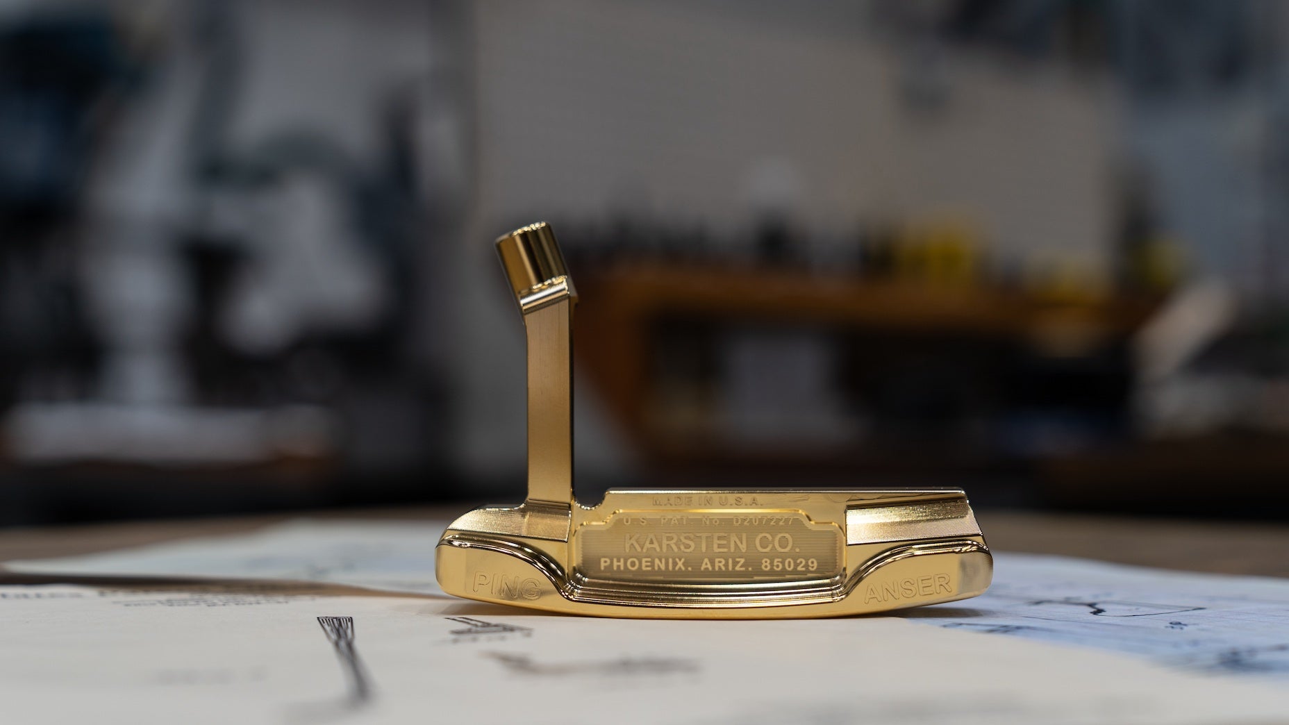 Ping's limited gold-plated PLD Anser Patent 55 putter
