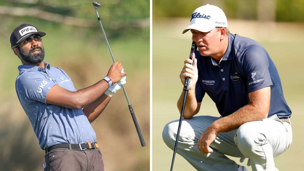 Sahith Theegala and Tom Hoge won the QBE Shootout Sunday with a final-round score of 62.