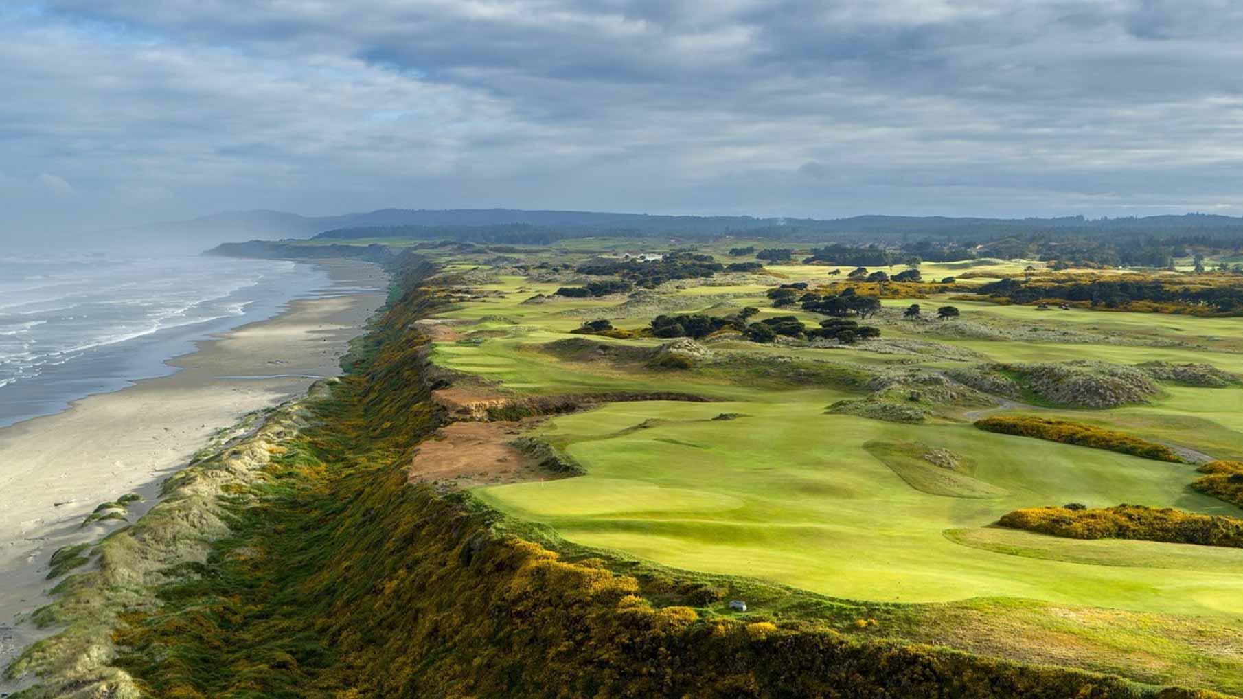 Aerial photo of Bandon Dunes