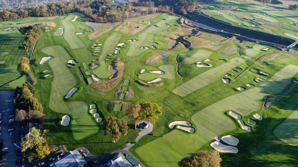An Aerial view of Oakmont Country Club