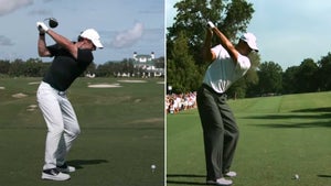 rory mcilroy and tiger woods swing