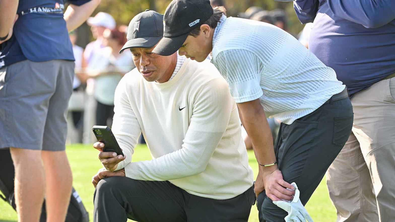 Tiger Woods breaks down his son Charlie's golf swing