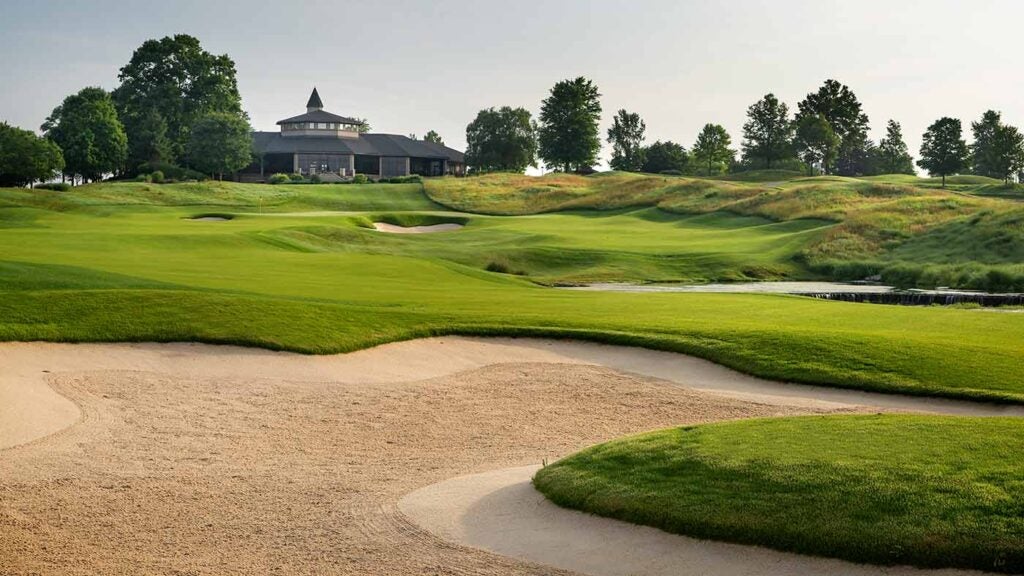 A view from the 18th hole at Valhalla Golf Club on June 7, 2022, in Louisville, Ky.