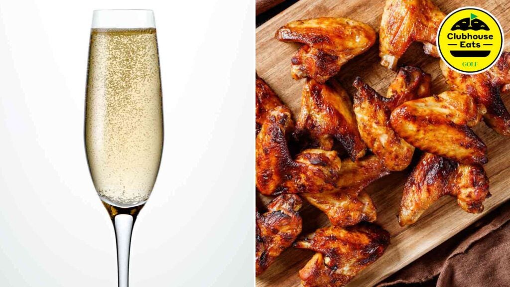 chicken wings and champagne