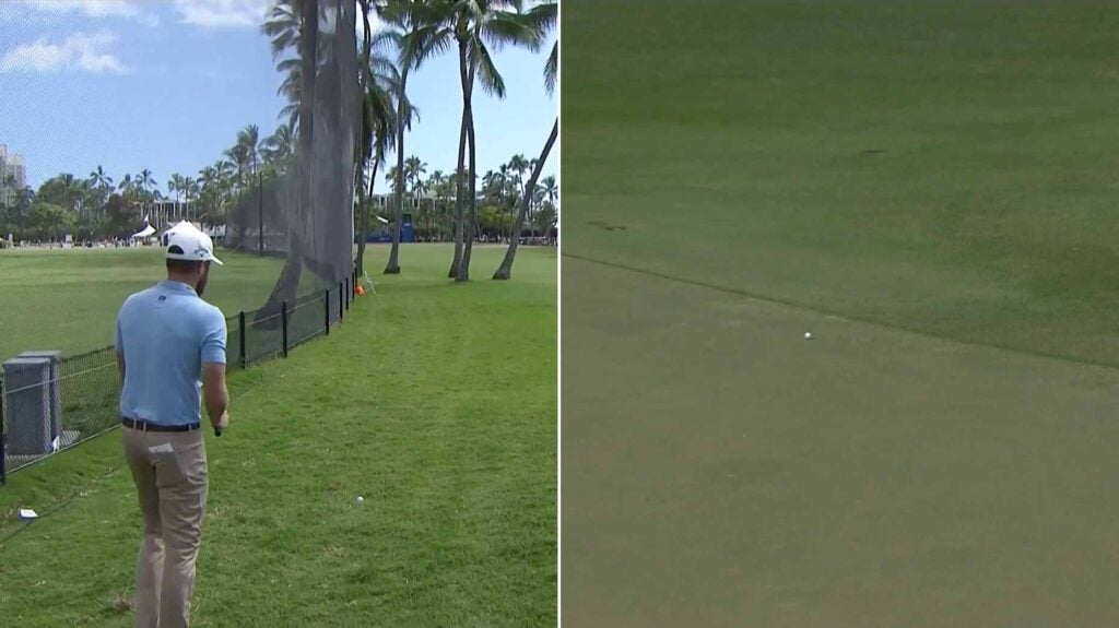 Chris Kirk got relief from a boundary fence and it led to a birdie at the Sony Open.