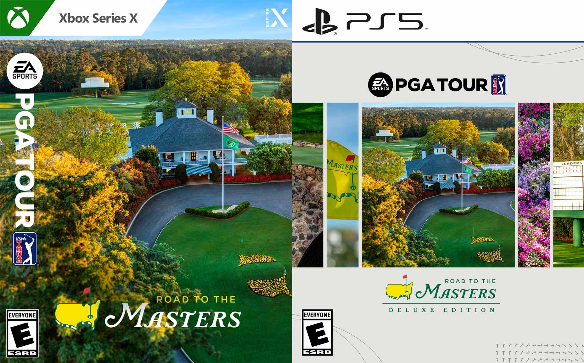 The covers of EA Sports PGA Tour standard (L) and deluxe editions.