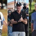A collage of Keith Pelley, Jay Monahan and Greg Norman.