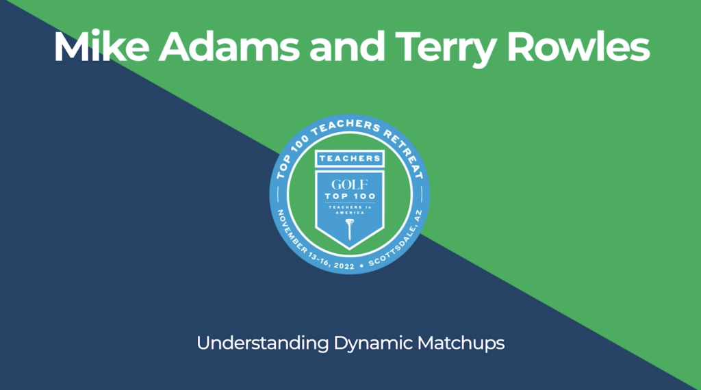 InsideGOLF Exclusive Mike Adams and Terry Rowles talk Dynamic Matchups