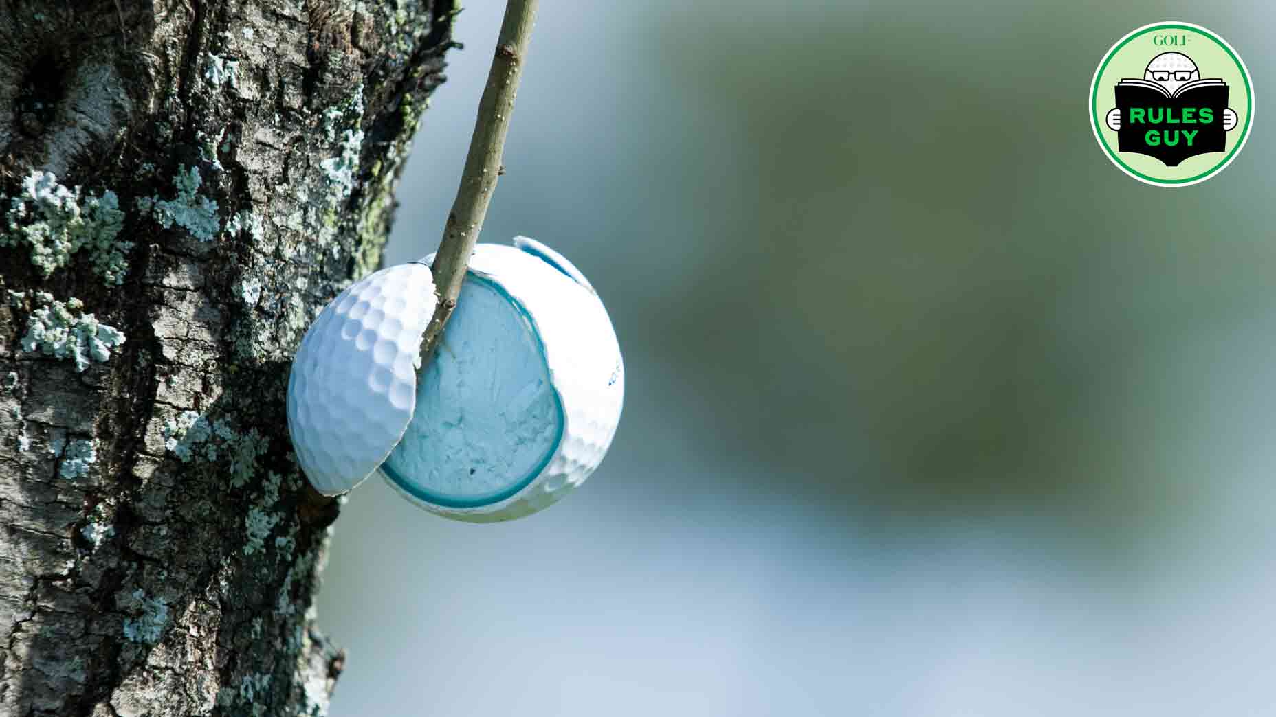 cracked golf ball