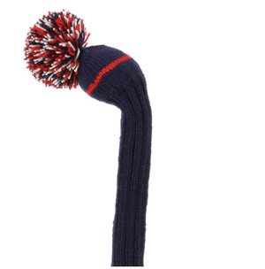 JAN CRAIG DRIVER 460 HEADCOVER, 5 IN. POM, 1 STRIPE, RED, WHITE, NAVY