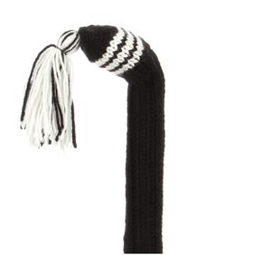 FAIRWAY HEADCOVER, TASSEL, 3 STRIPES, BLACK, WHITE