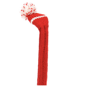 JAN CRAIG HYBRID HEADCOVER, 1 IN. POM, 1 STRIPE, RED, WHITE