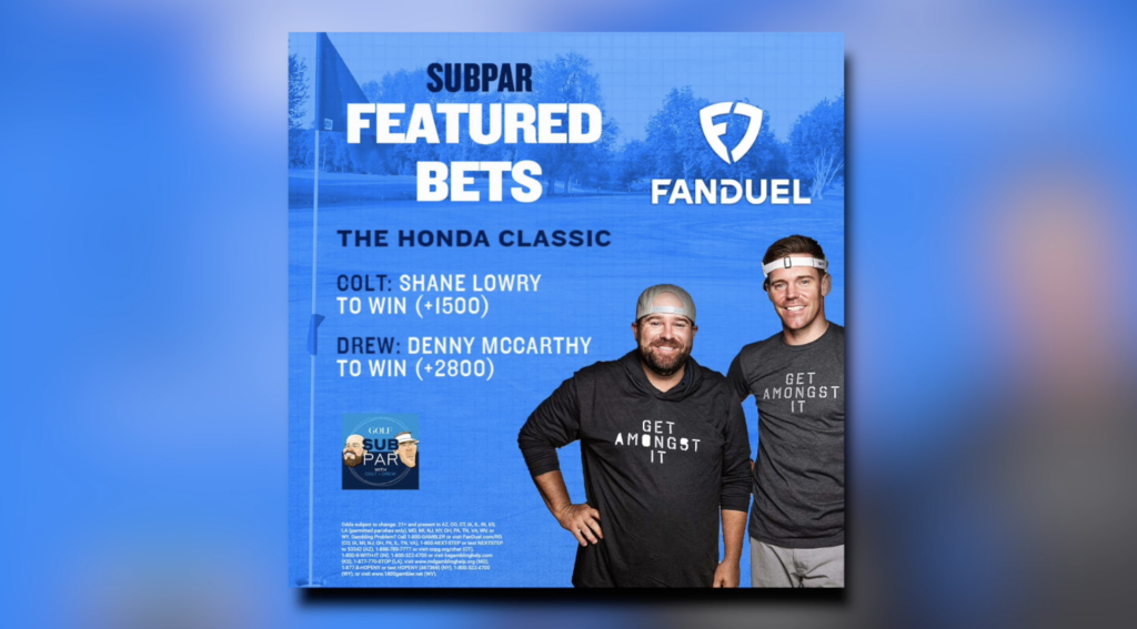 Subpar's FanDuel Picks of the Week for the Honda Classic Golf