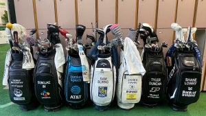 Players' bags at TPC Scottsdale