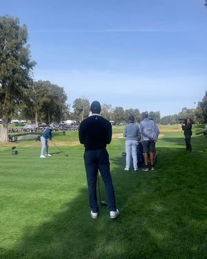 Rory McIlroy tees off on No. 8 at Riviera