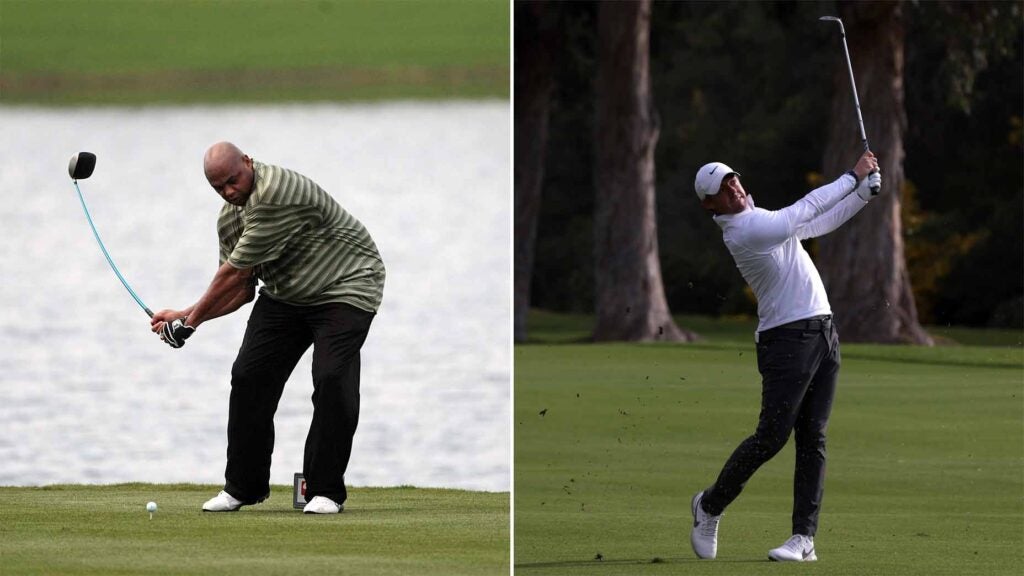 charles barkley and rory mcilroy swing