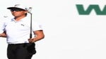 Rickie Fowler pictured with putter at 2022 WM Phoenix Open
