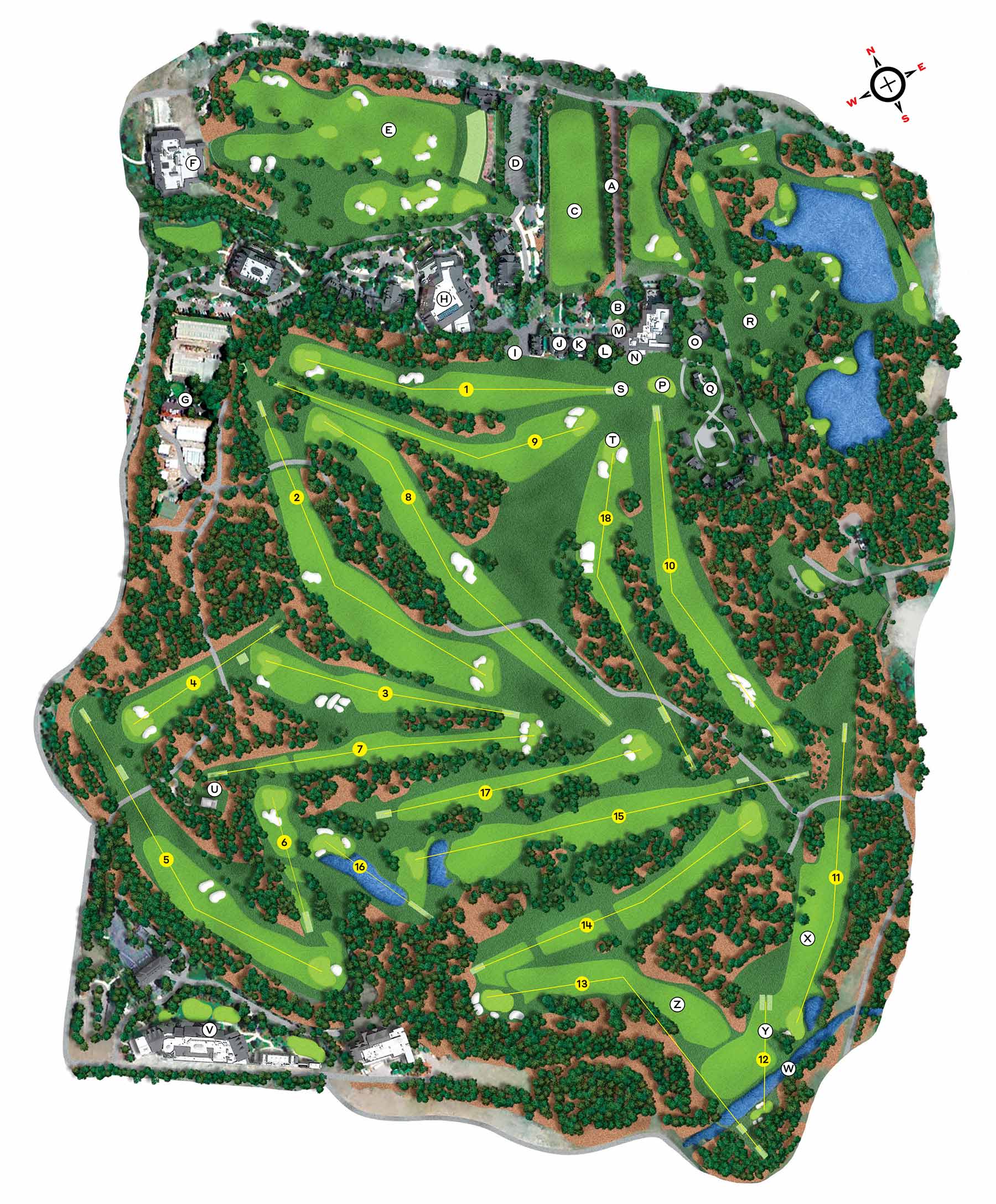 Augusta National Masters Map 