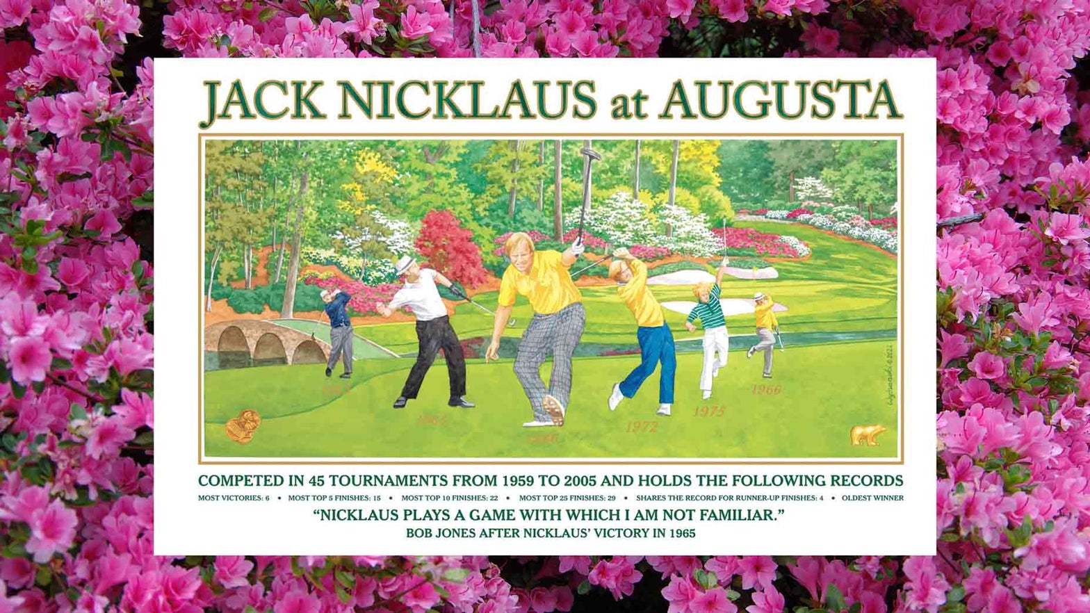 Celebrate Jack Nicklaus' Masters legacy with this autographed print