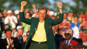 Bernhard Langer wins the green jacket in 1993.