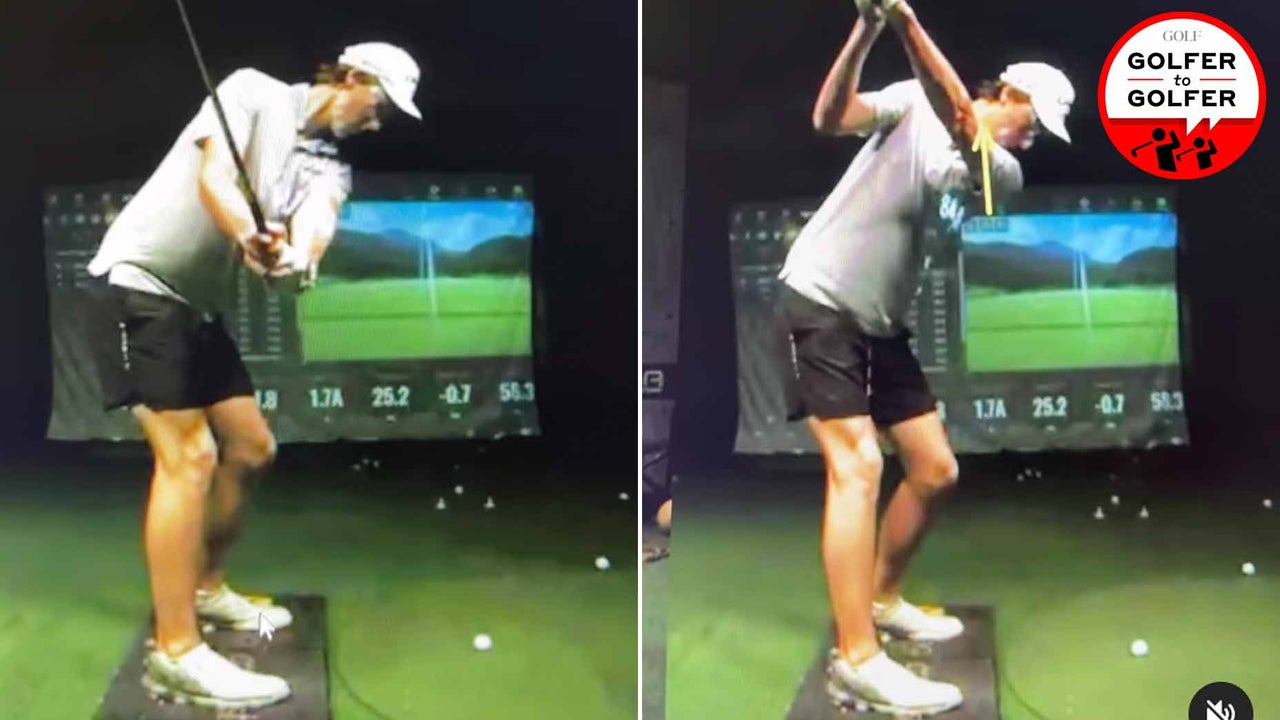 How this drill fixed a tall golfer's overly flat swing plane
