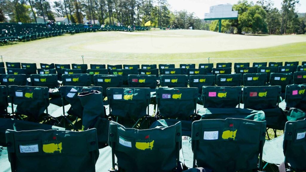 chairs around the 18th green at the masters at augusta national