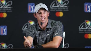 Rory McIlroy speaks to the media on Wednesday at Bay Hill.