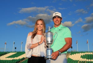 Jena Sims and Brooks Koepka at the 2017 U.S. Open