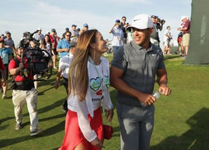 Jena Sims and Brooks Koepka at the 2018 U.S. Open