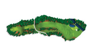 Augusta National 11th hole rendering