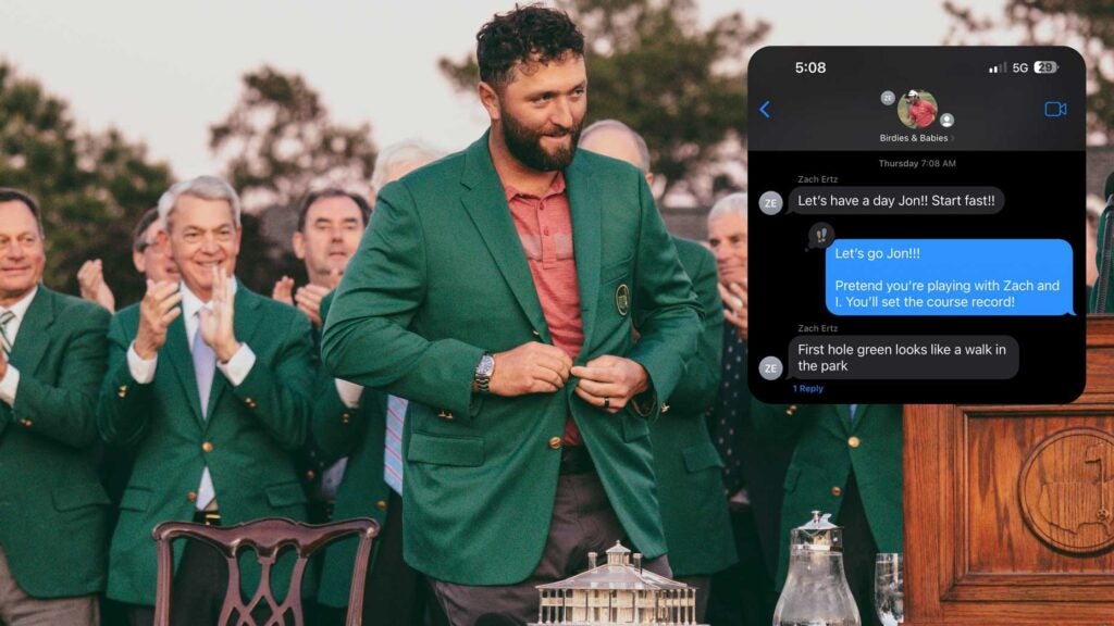Jon Rahm opened his Masters with a four-putt. Then he won the tournament and revealed his NFL star friends had some fun with it.
