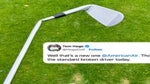 After competing at the Masters, PGA player Tom Hoge shared a photo of his mangled golf club upon arrival for this week's RBC Heritage.