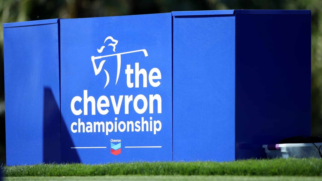 Chevron Championship tournament sign