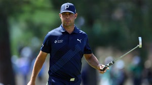 Gary Woodland reacts on green at 2023 Masters