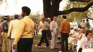 Jack Nicklaus strolls under The Big Oak during the 1978 Masters.
