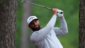 Jon Rahm hits shot at Masters