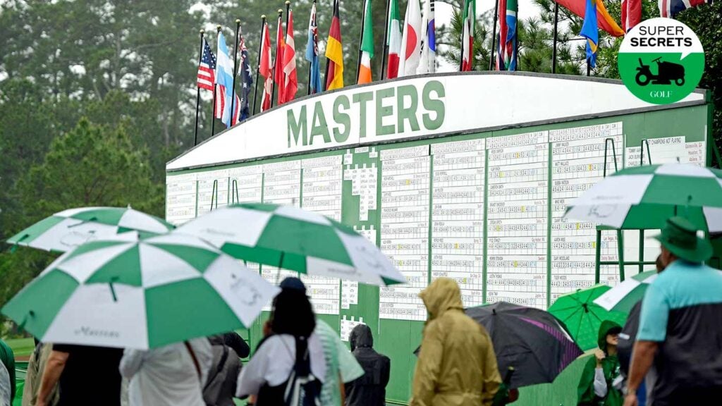 the scoreboard at the masters